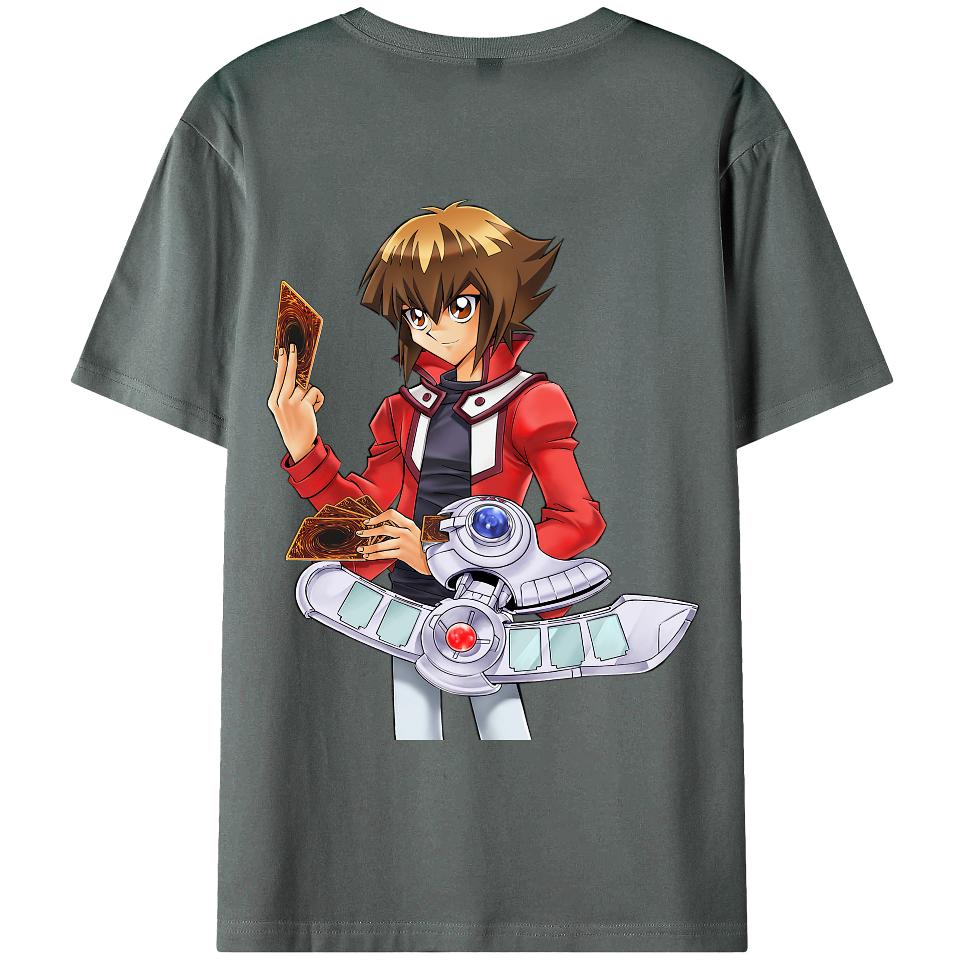 （画像用） 遊☆戯☆王 Yu-Gi-Oh! 綿100％ メンズ半袖Tシャツ（バックプリント） 通気性